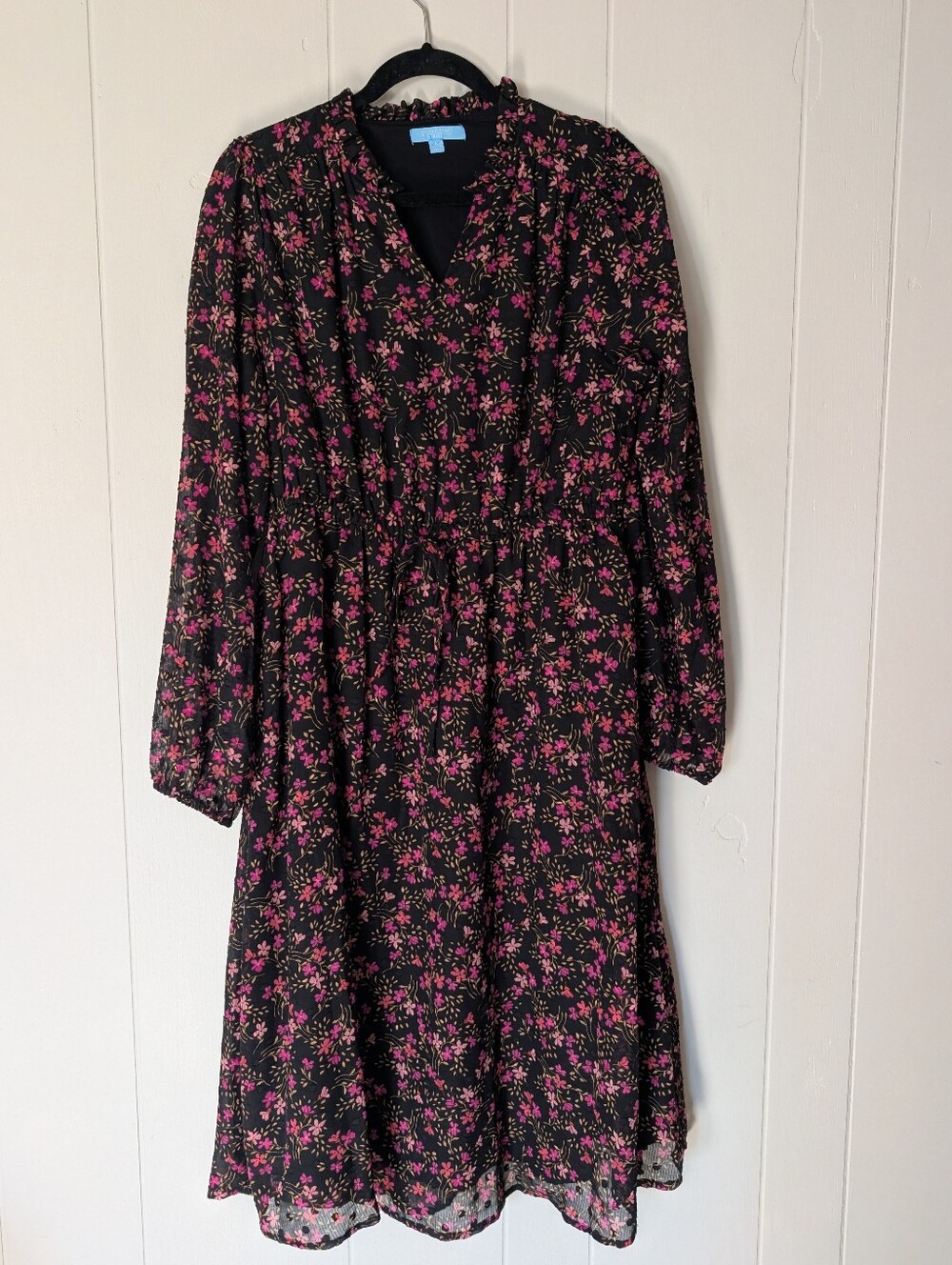 Draper James RSVP Long Sleeve Floral Midi Dress